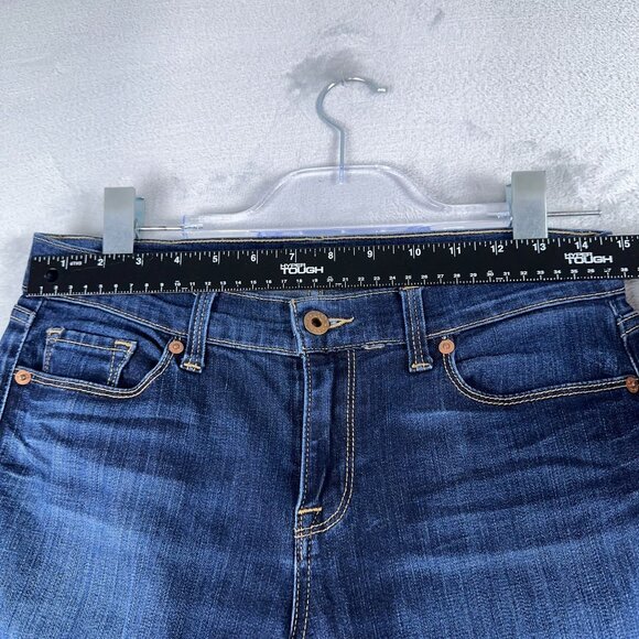 Lucky Brand Skinny Jeans Womens Size 6/28 Handcrafted Mid Rise Dark Wash Blue - Picture 8 of 13